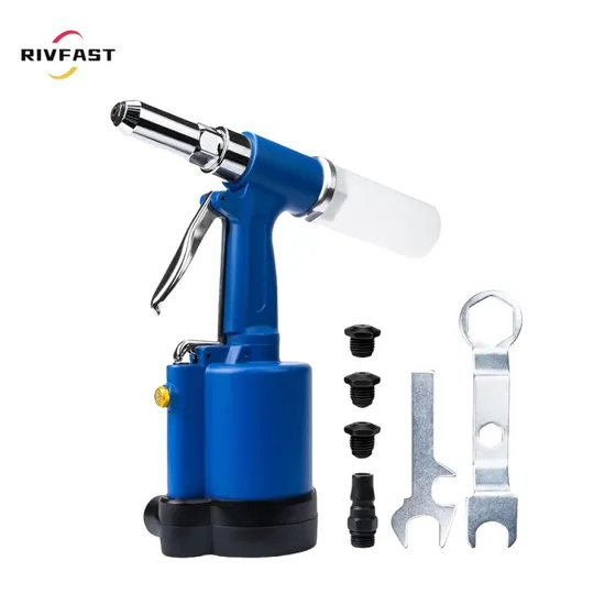 Pneumatic Pop Riveter Gun Hydraulic Air Rivet Tool Kit with 3/32 & 1/8 & 5/32 & 3/16 Inch Nosepieces 