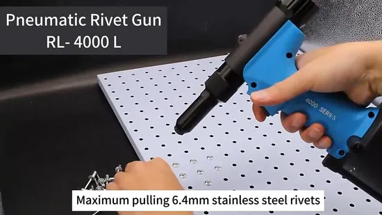 Heavy Duty Air Hydraulic Riveter Pneumatic Hydraulic Pop Rivet Gun, Hand Feed Air Riveter Riveting Tool 